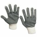 Bsc Preferred PVC Black Dot Knit Gloves - Large, 12PK S-6778BL-L